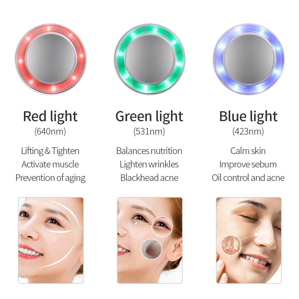 3 Colors LED Photon Therapy Hot Cold Hammer