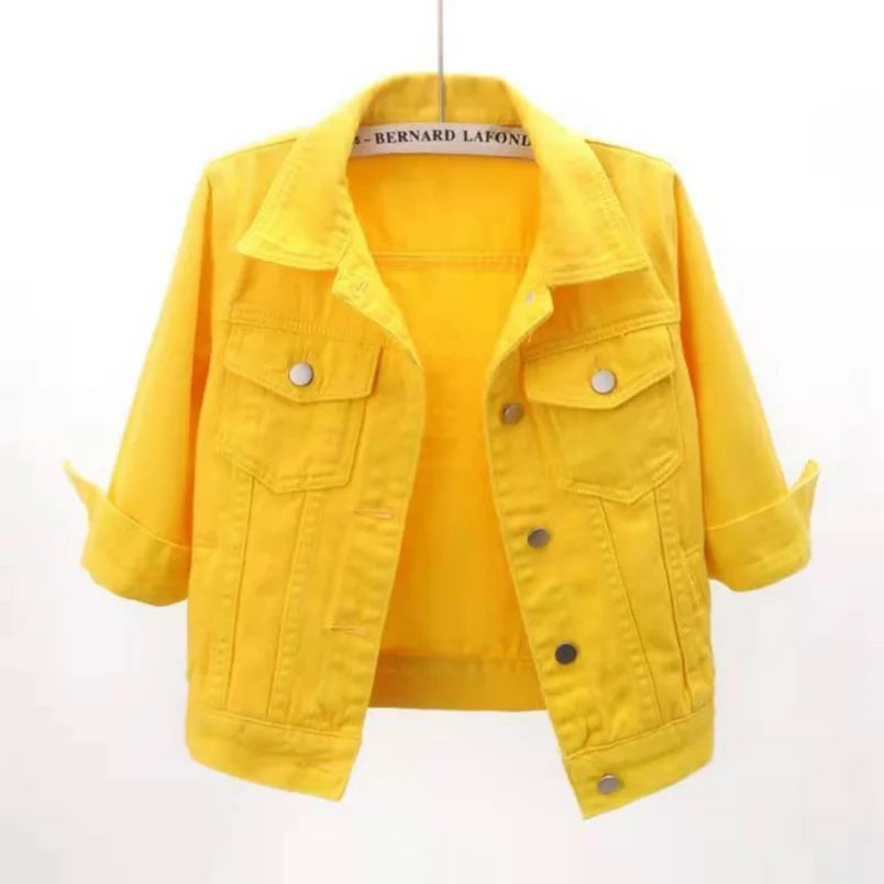 Women Denim Jacket Spring Autumn Short Coat