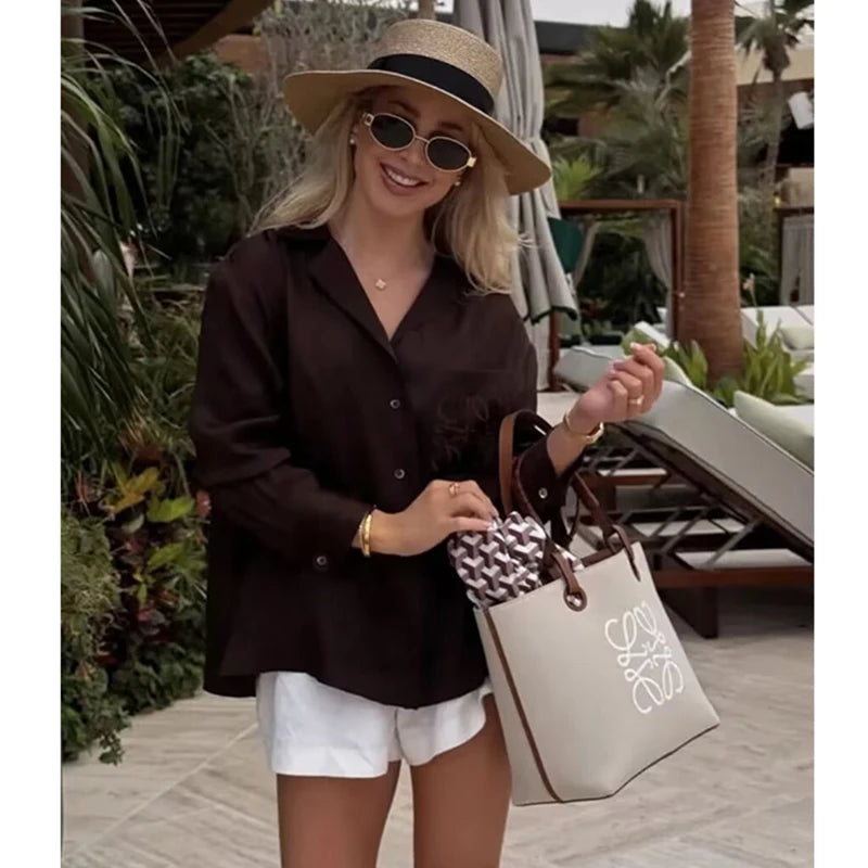 Women's Autumn Shirts Fashion Loose Elegant Office Shirts