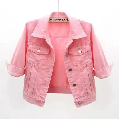 Women Denim Jacket Spring Autumn Short Coat