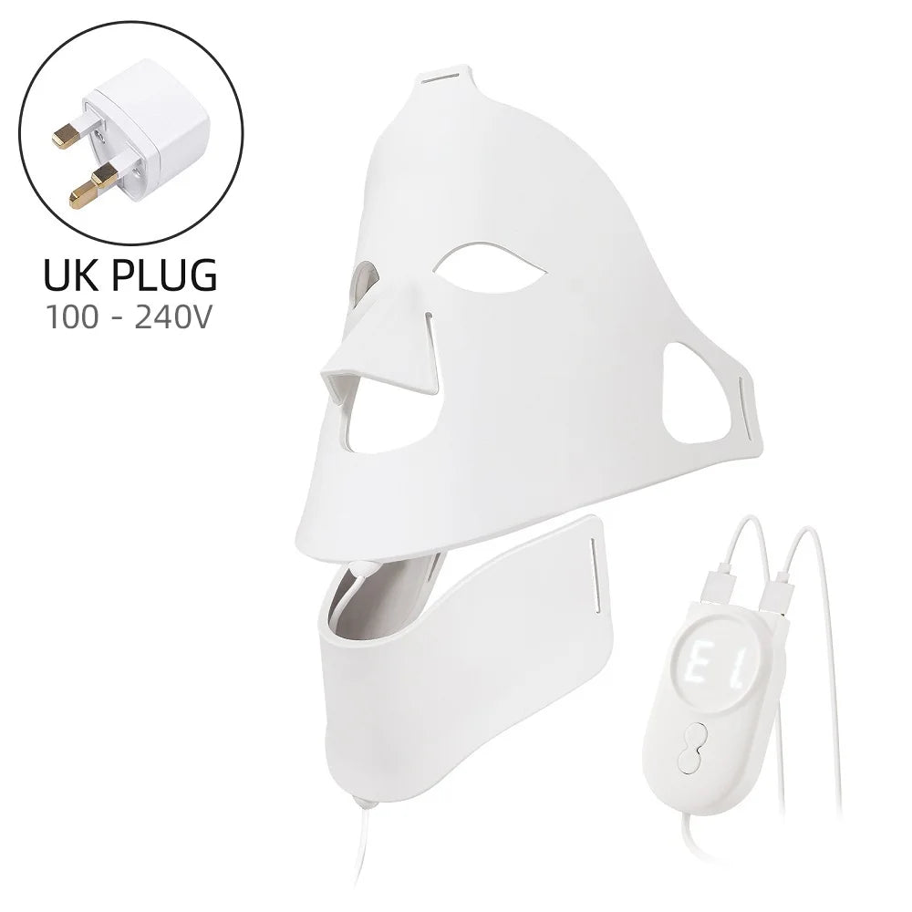 Face Neck Silicone LED Mask 7 Colors Light Photon
