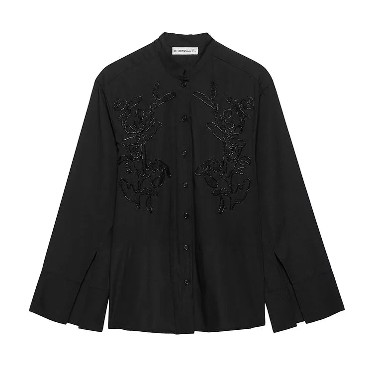 Embroidery Shirt Women Spring Casual Simple Women's Shirts
