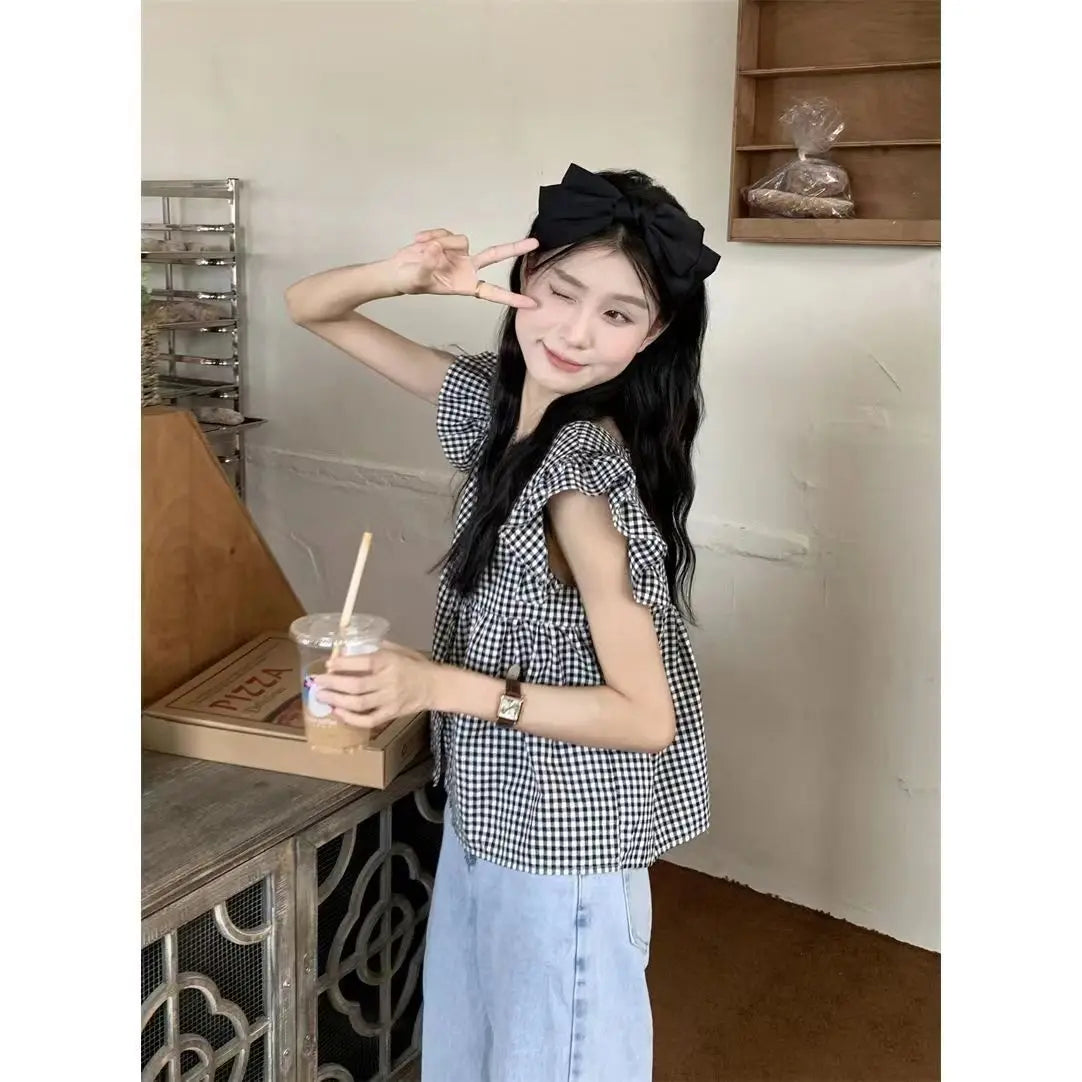 Women's Korean Style Cotton Summer Shirt