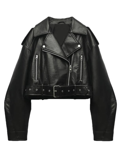 Women Faux PU Leather Jacket