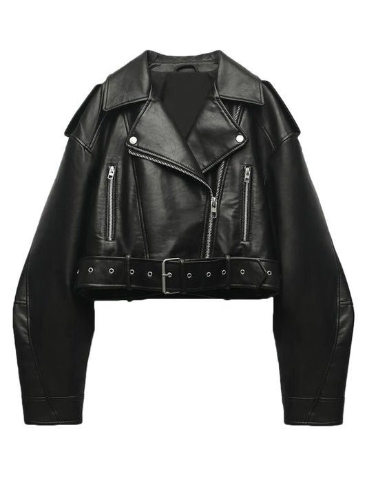 Women Faux PU Leather Jacket