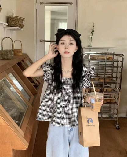 Women's Korean Style Cotton Summer Shirt