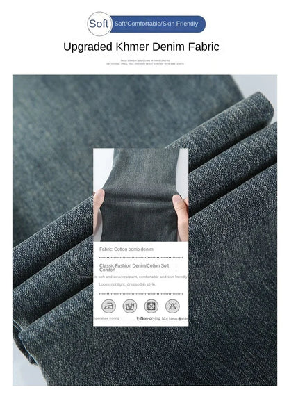 Loose Casual Womens High Waist Flared Denim Pants