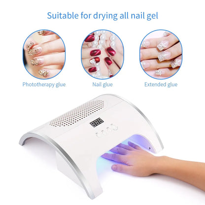 2-IN-1 Nail Dust Collector And Nail Drying
