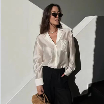 Women's Autumn Shirts Fashion Loose Elegant Office Shirts