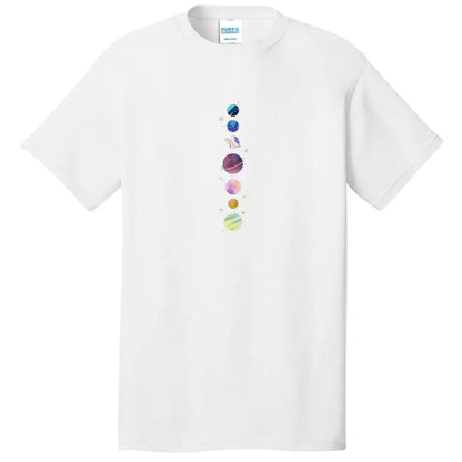Women Moon Planet Print Fashion Tee Shirts