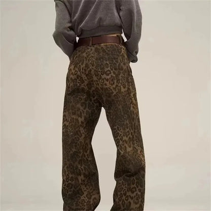 American Vintage Leopard Print Jeans