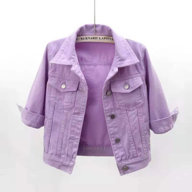 Women Denim Jacket Spring Autumn Short Coat