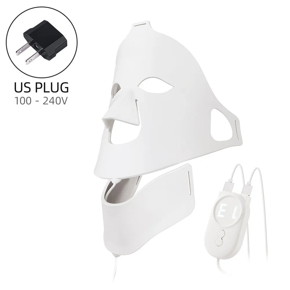 Face Neck Silicone LED Mask 7 Colors Light Photon